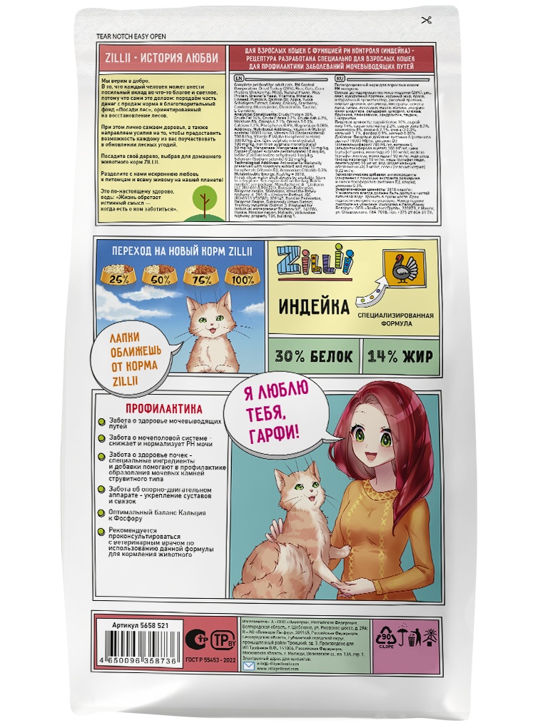 ZILLII HEALTHY CARE Urinary Care Индейка для кошек 2