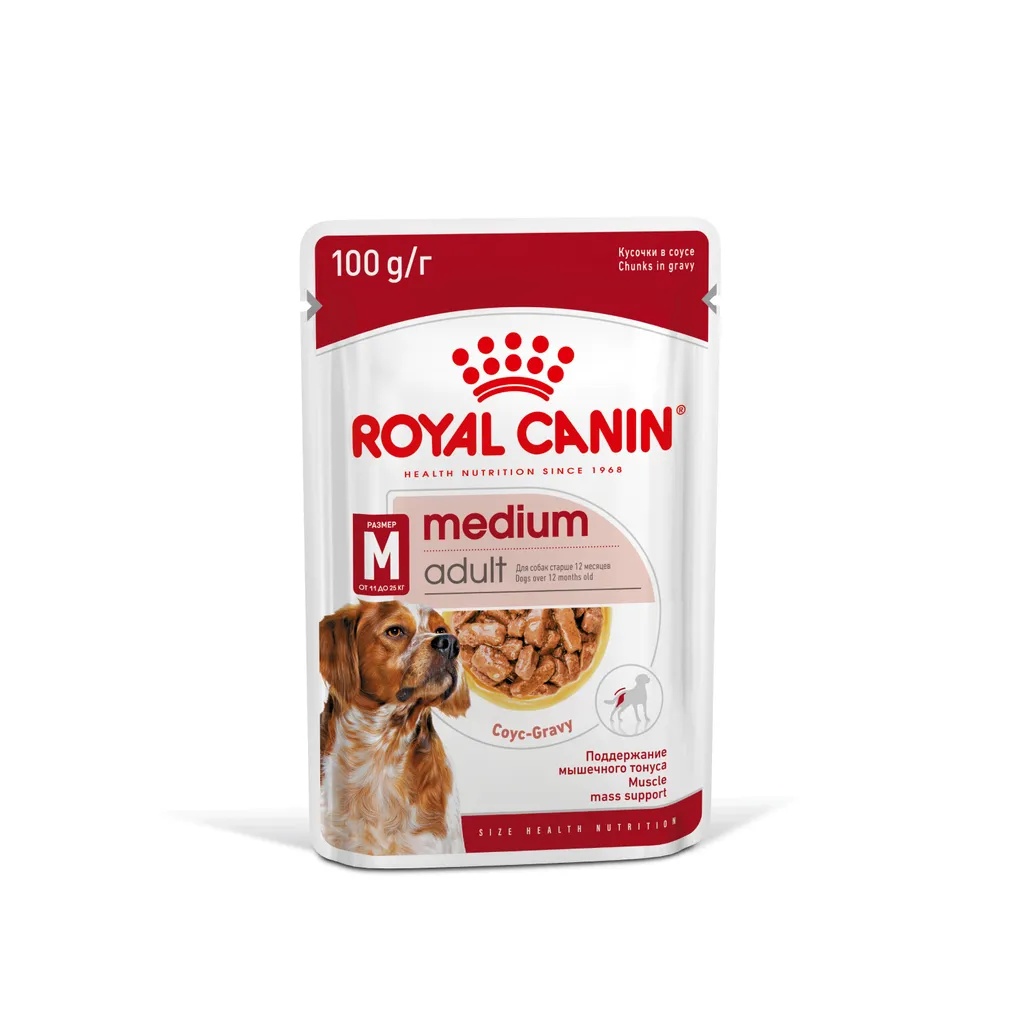 Royal Canin Adult Medium кусочки в соусе пауч для собак 100 г