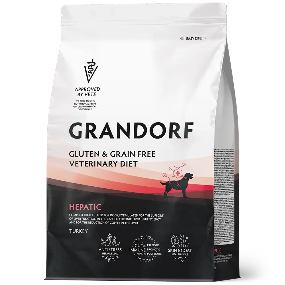 Grandorf Veterinary Diet Hepatic Индейка для собак