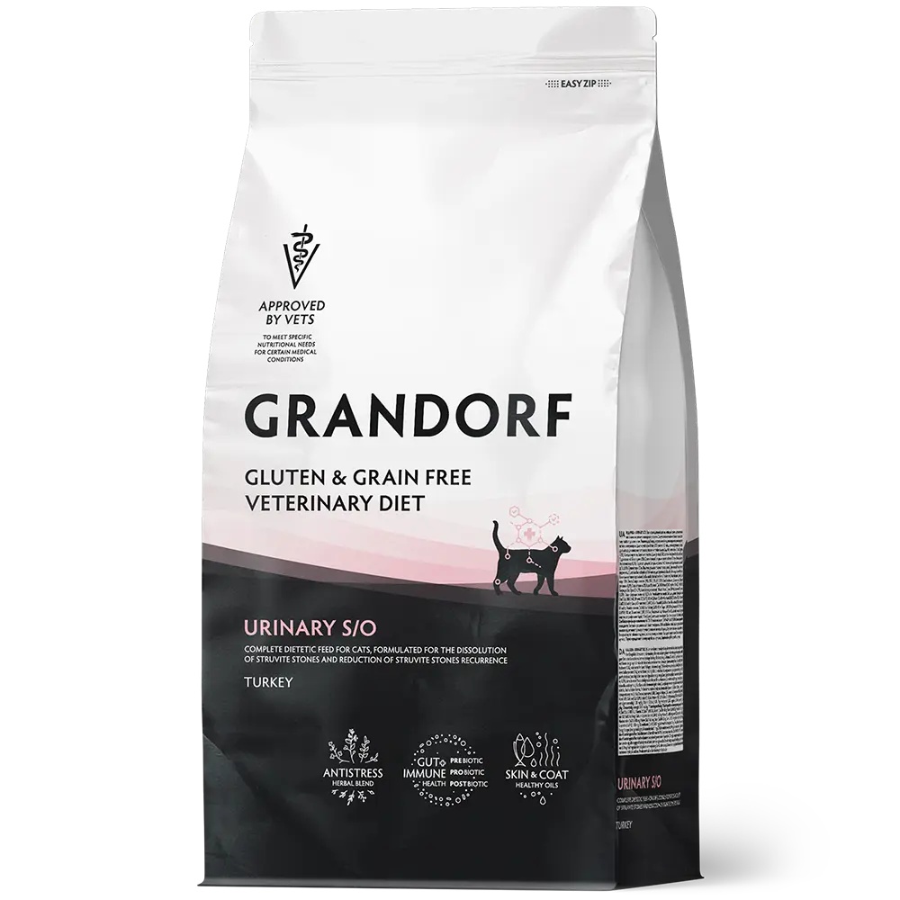 Grandorf Veterinary Diet Urinary S/O Индейка для кошек