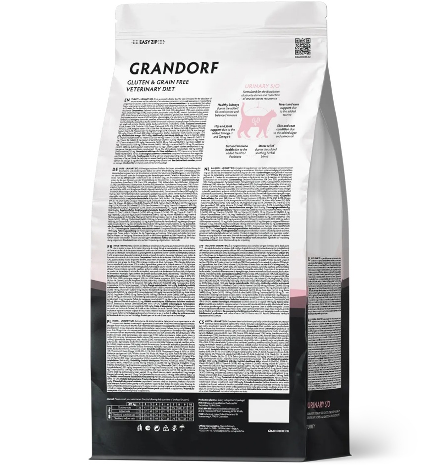 Grandorf Veterinary Diet Urinary S/O Индейка для кошек 2