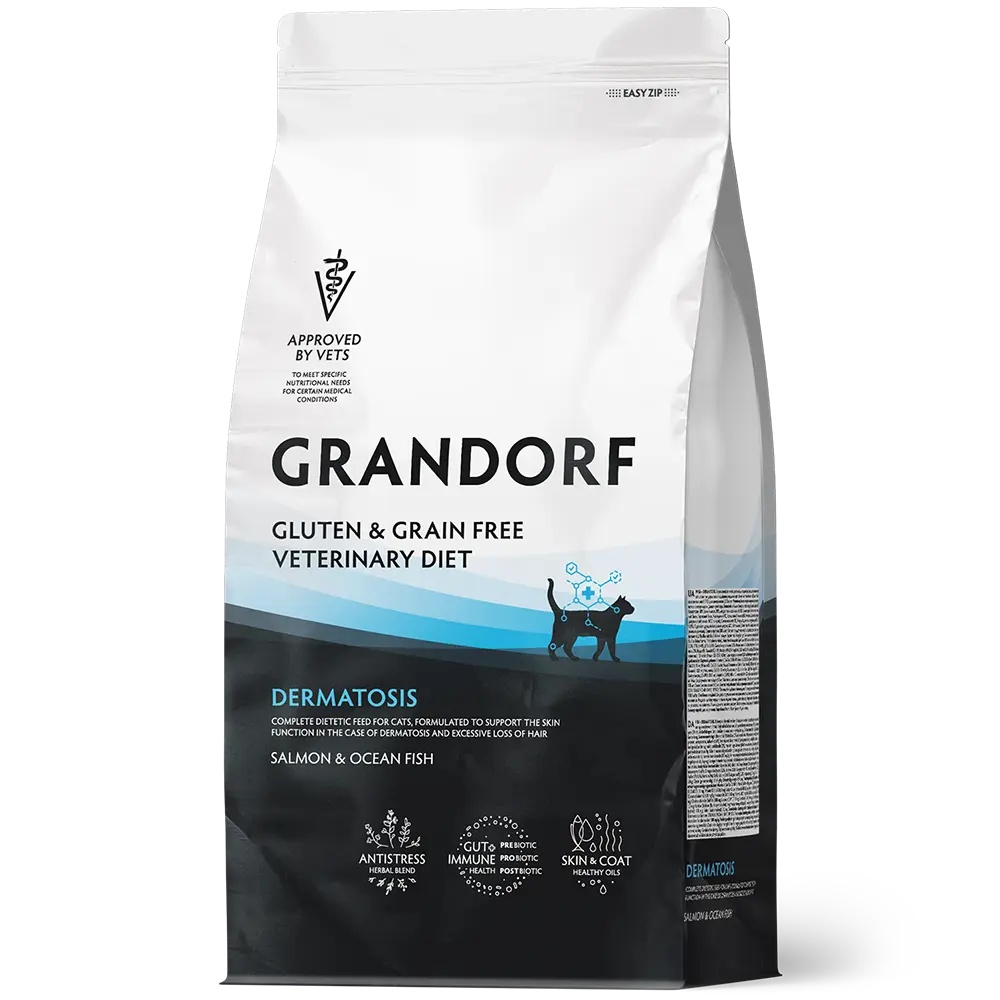 Grandorf Veterinary Diet Dermatosis Лосось/Океаническая рыба для кошек