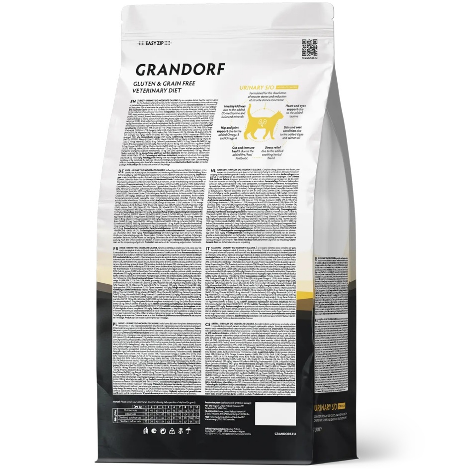 Grandorf Veterinary Diet Urinary S/O Moderate Calorie Индейка для кошек 2