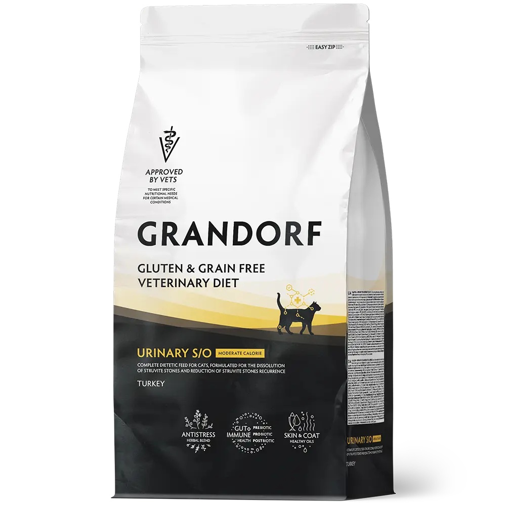 Grandorf Veterinary Diet Urinary S/O Moderate Calorie Индейка для кошек