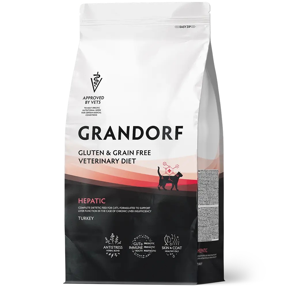 Grandorf Veterinary Diet Hepatic Индейка для кошек