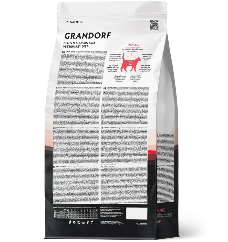 Grandorf Veterinary Diet Hepatic Индейка для кошек 2