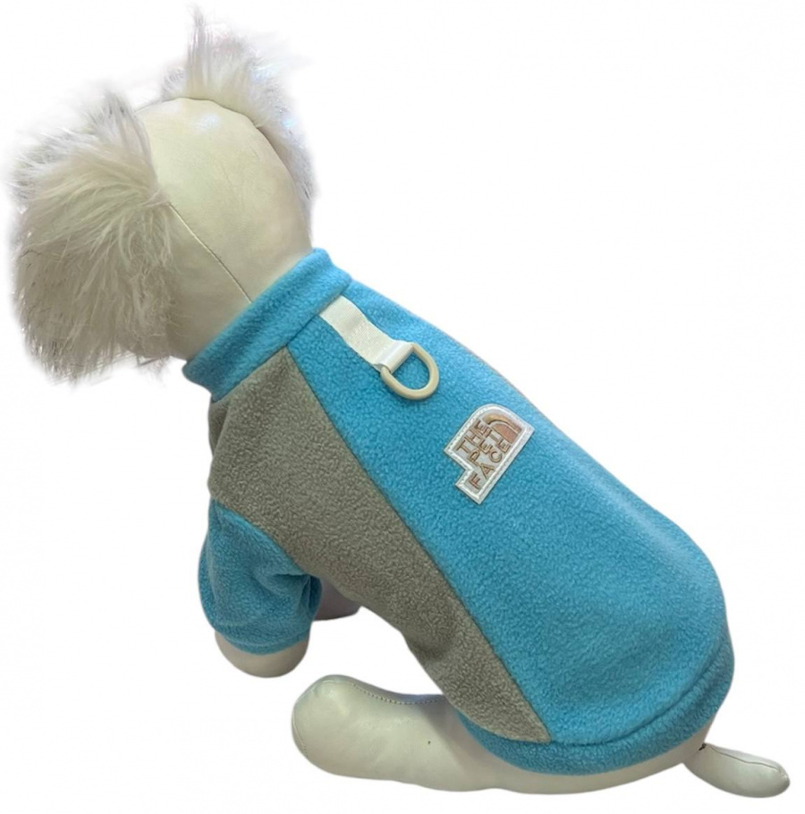 Толстовка PetFashion Pet Face флис голубой для животных