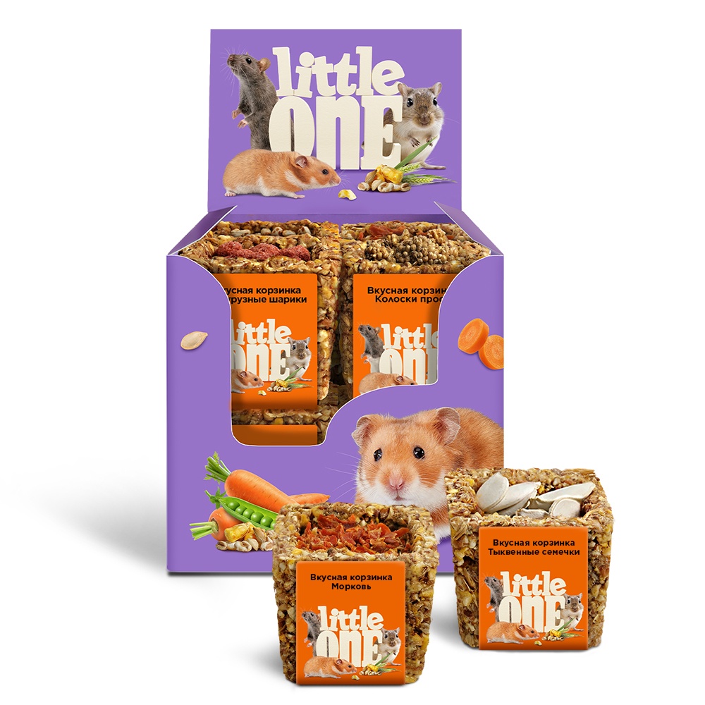 Little one Вкусная корзинка. Лакомство-игрушка д/грыз 40 г
