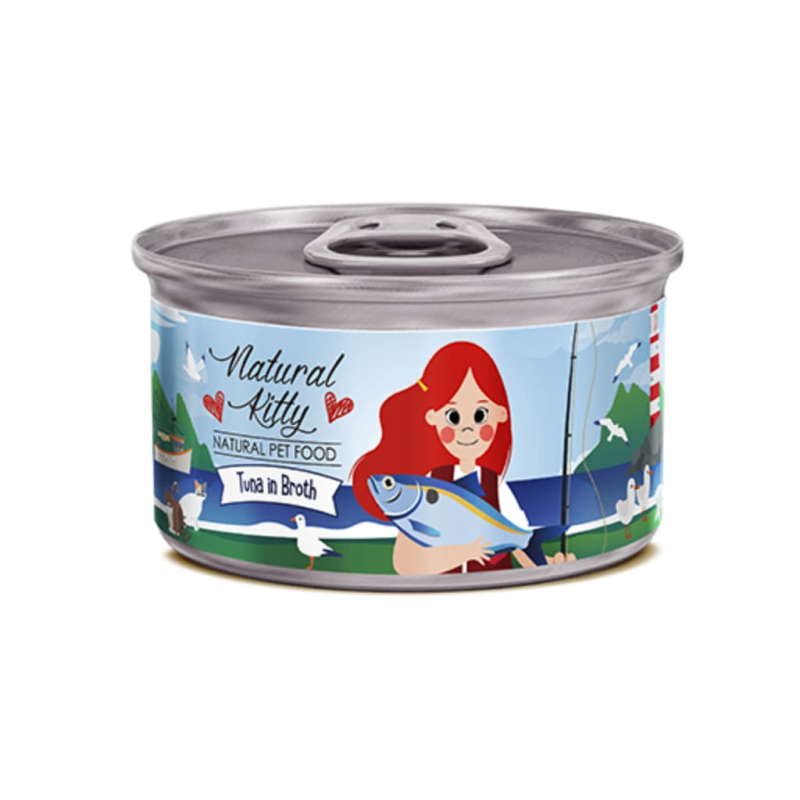 Pettric Natural Kitty Тунец в бульоне консервы для кошек 80 г