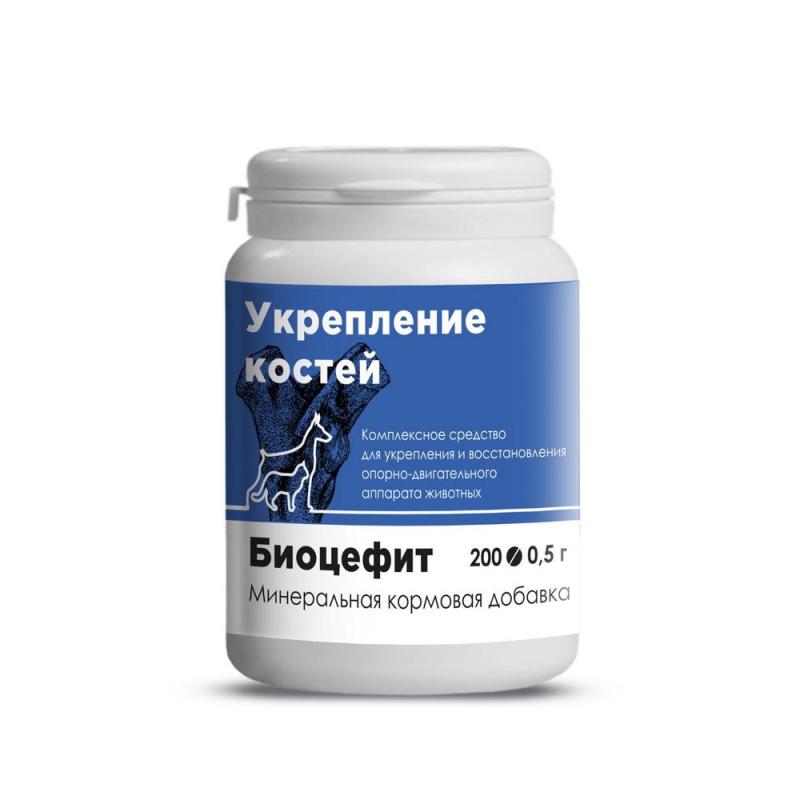 Биоцефит для укрепления и восстановления опорно-двигательного аппарата для животных 200 таб