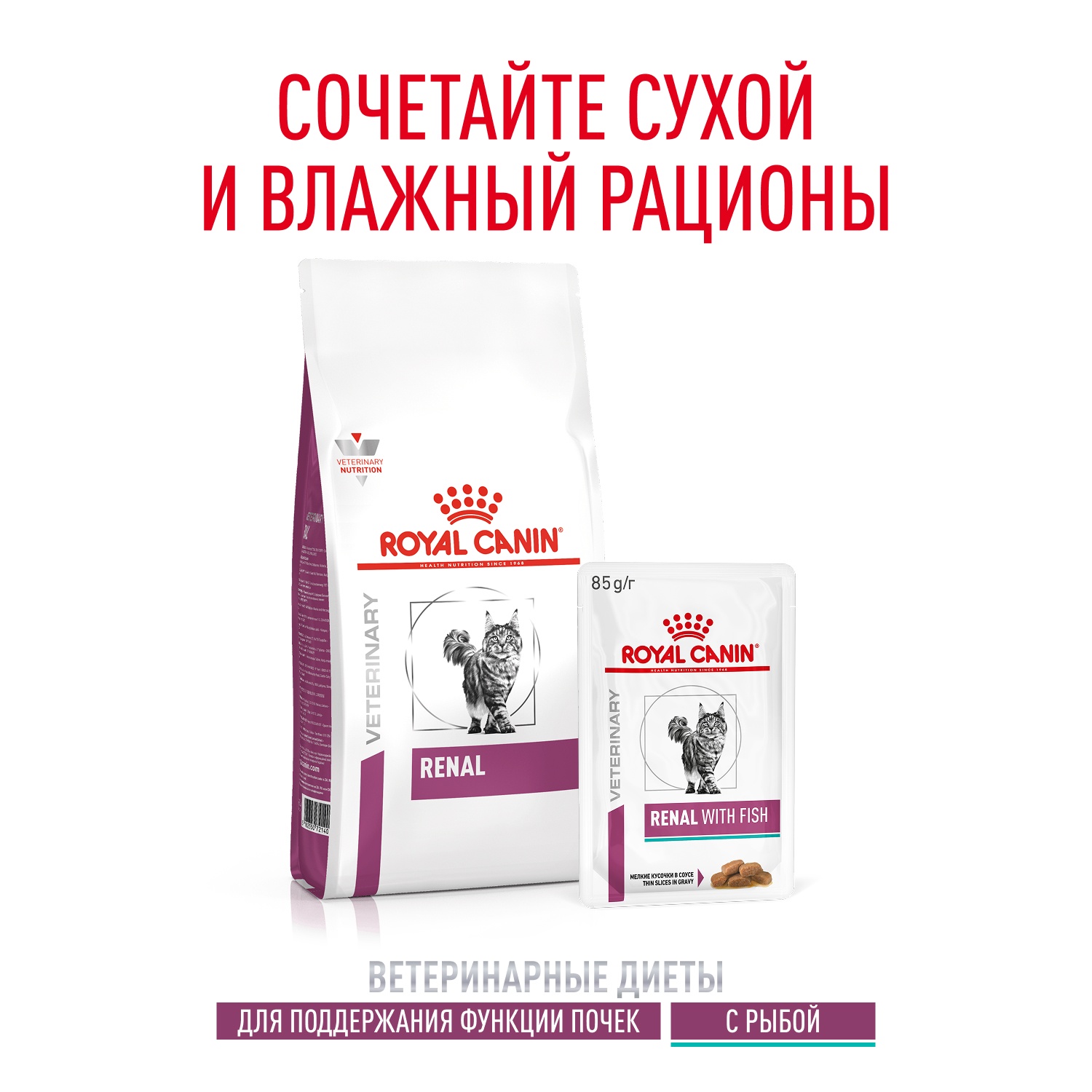 Royal Canin Renal Рыба пауч для кошек 85 г 9