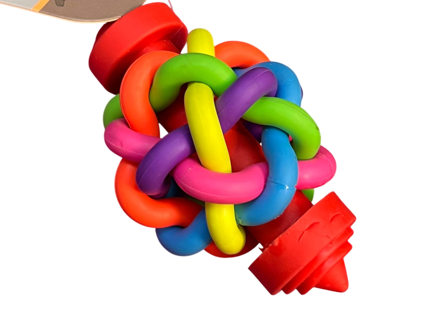 Игрушка Nunbell шар плетен с гантелькой для собак 9,5 см