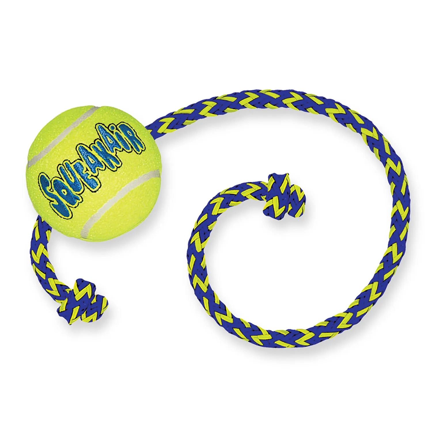 Игрушка Kong Air Мяч теннисный с канатом средний для собак 1
