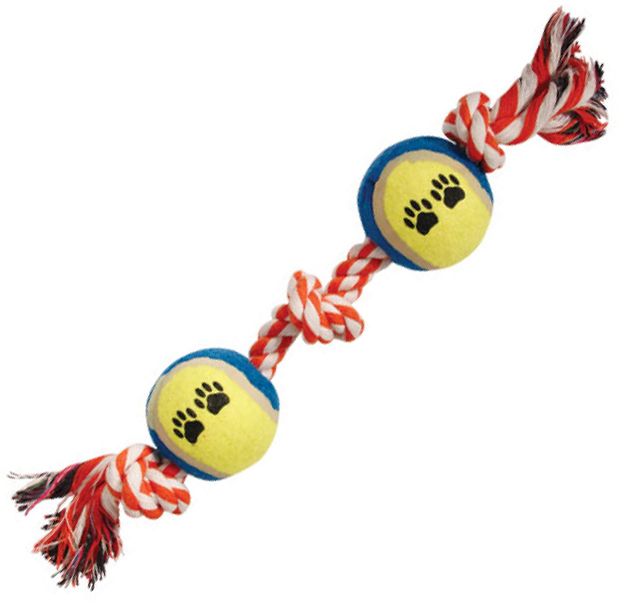 Игрушка Triol Верёвка 3 узла и 2 мяча для собак d 65 350 мм 1