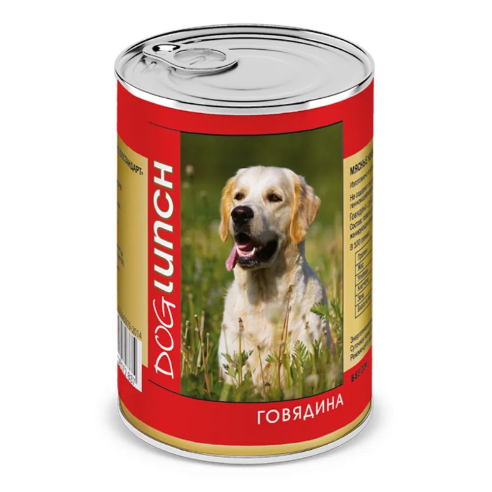 DOGLunch Говядина в желе конс для собак 750 г 1