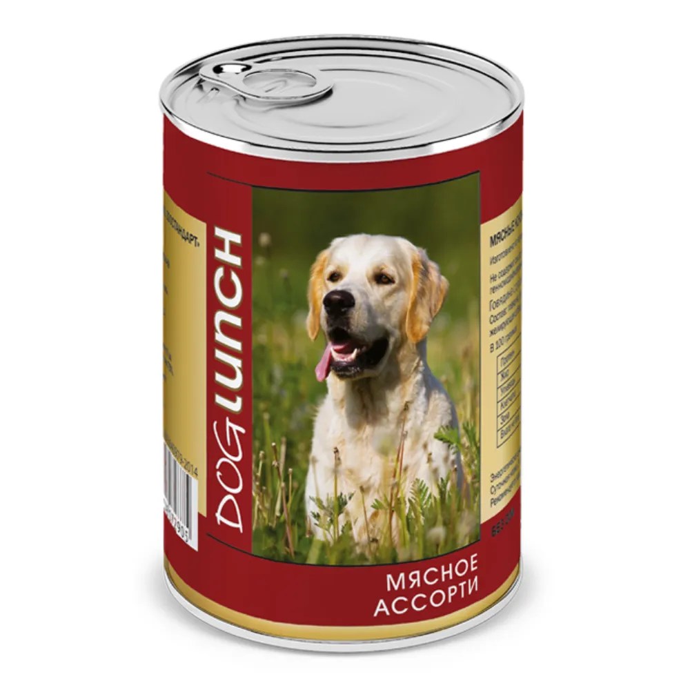 DOGLunch Мясное Ассорти в желе конс для собак 750 г 1