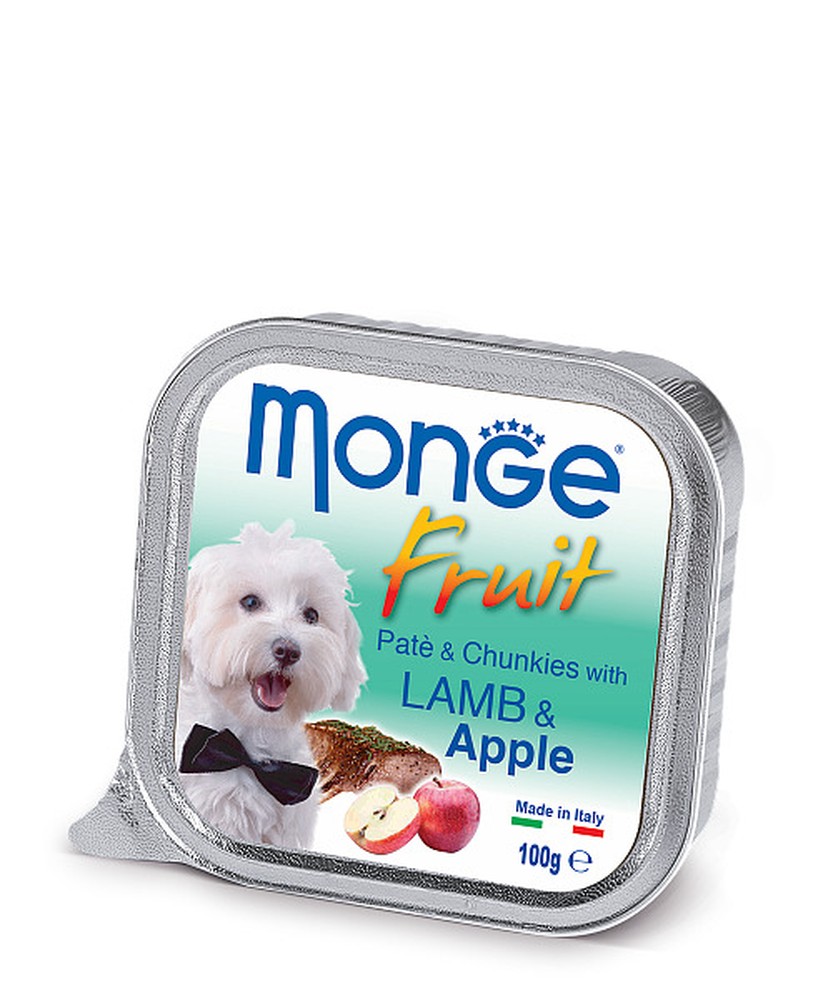 Monge Fruit Ягненок/Яблоко ламистер для собак 100 г 1