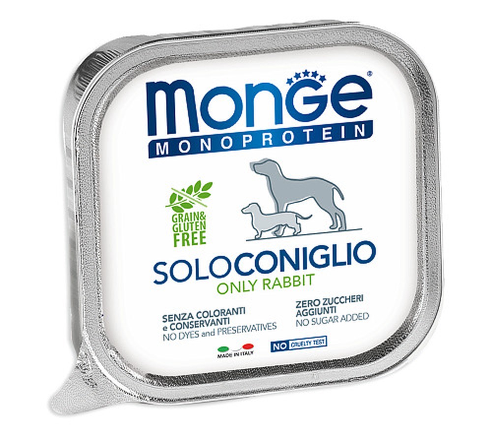 Monge Monoprotein Solo Кролик паштет консервы для собак 150 г 1