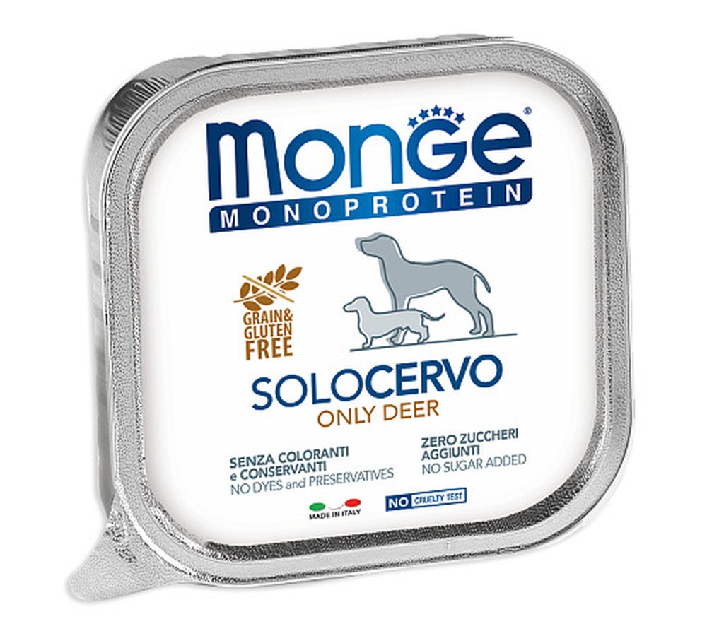 Monge Monoprotein Solo Оленина паштет консервы для собак 150 г 1