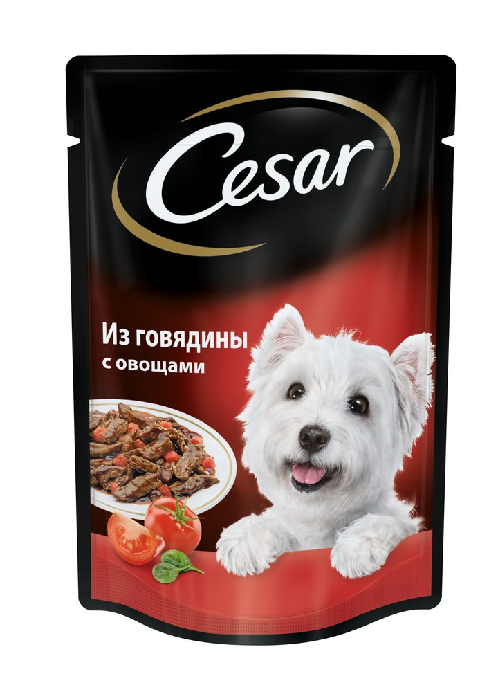 Cesar Говядина/Овощи пауч для собак 85 г 1