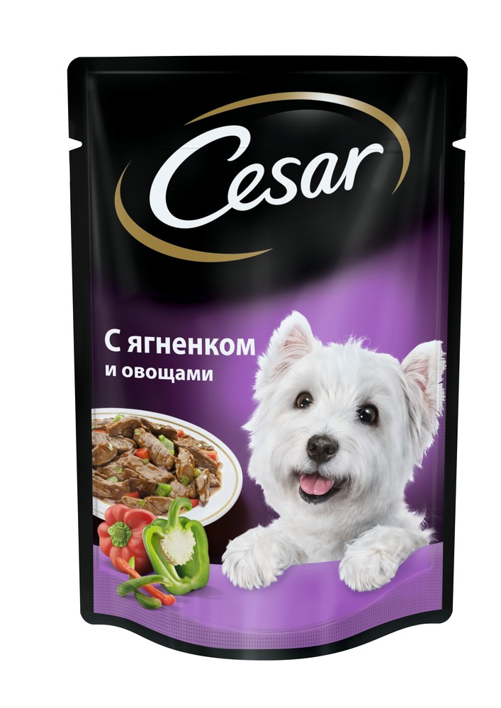 Cesar Ягненок/Овощи пауч для собак 85 г 1