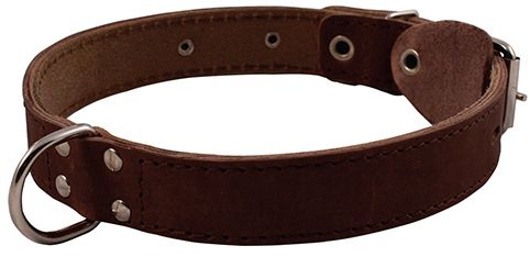 Ошейник Каскад кожа двойной с кольцом для собак 2,5*43-51 см