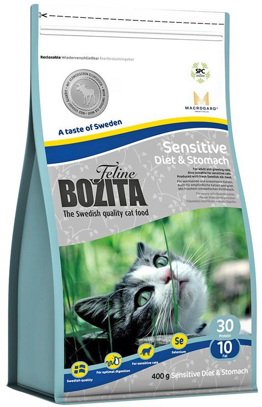 Bozita Feline Sensitive Diet & Stomach Grain Free для кошек 400 г 1