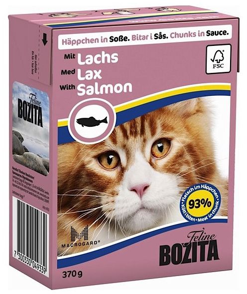 Bozita Feline Лосось в соусе тетрапак для кошек 370 г 1