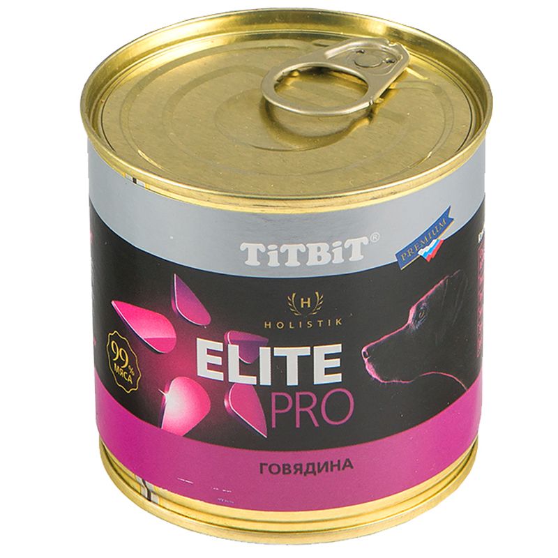 TitBit Elite Pro Говядина конс для собак 240 г 1