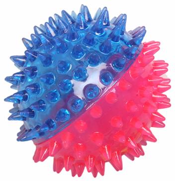 Игрушка Ziver Мячик с шипами сине-розовый латекс для собак 7 см 1