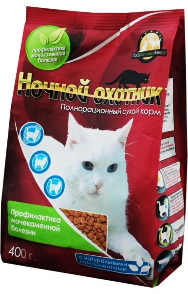 Ночной Охотник Профилактика МКБ пакет для кошек 400 г 1