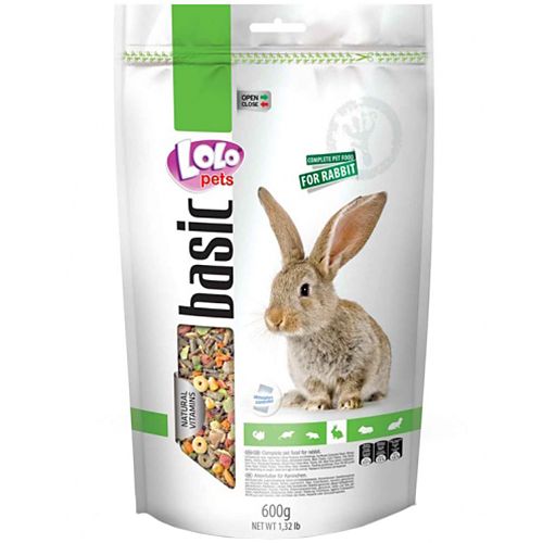 LoLo Pets basic корм для кролика пакет 600 г 1
