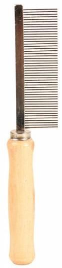 Расческа Trixie с частым зубом дерев. ручка д/жив 180 мм 1