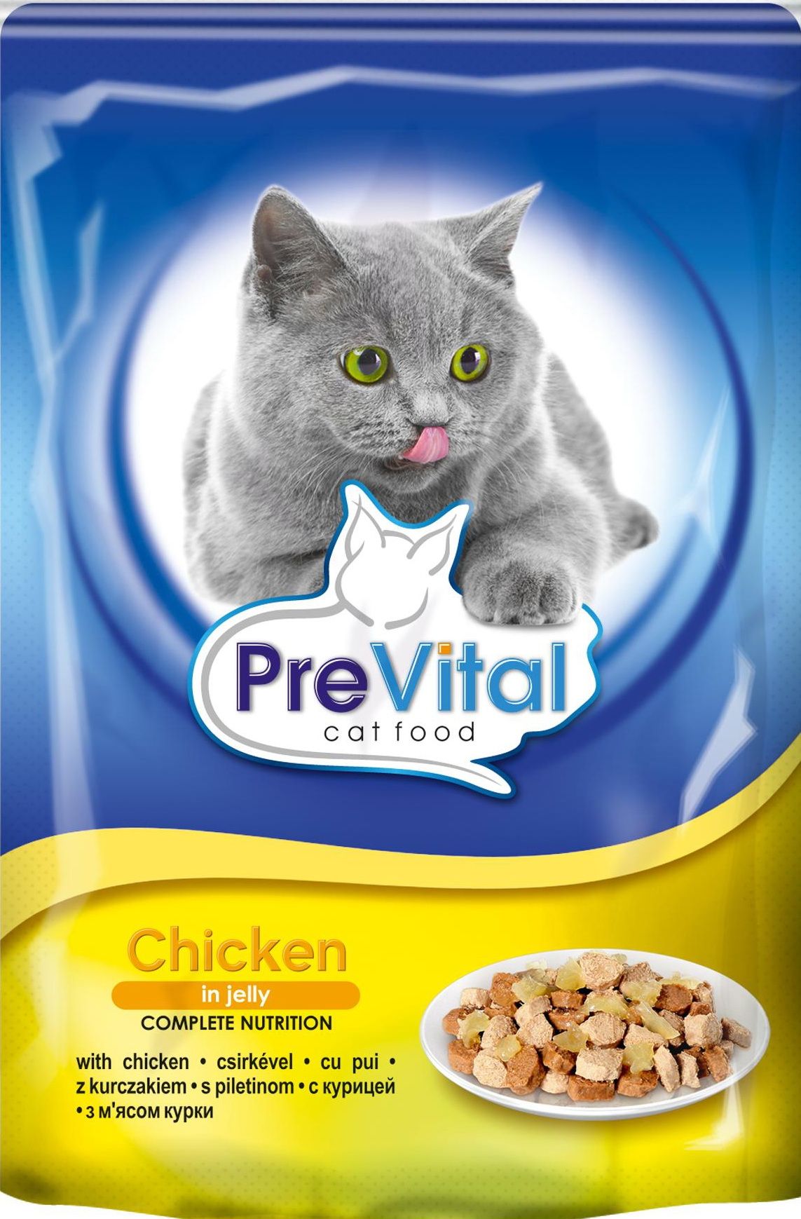 PreVital Classic Курица в желе пауч для кошек 100 г 1
