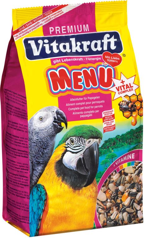 Vitakraft корм для крупных попугаев Menu+ vital complex 1 кг 1