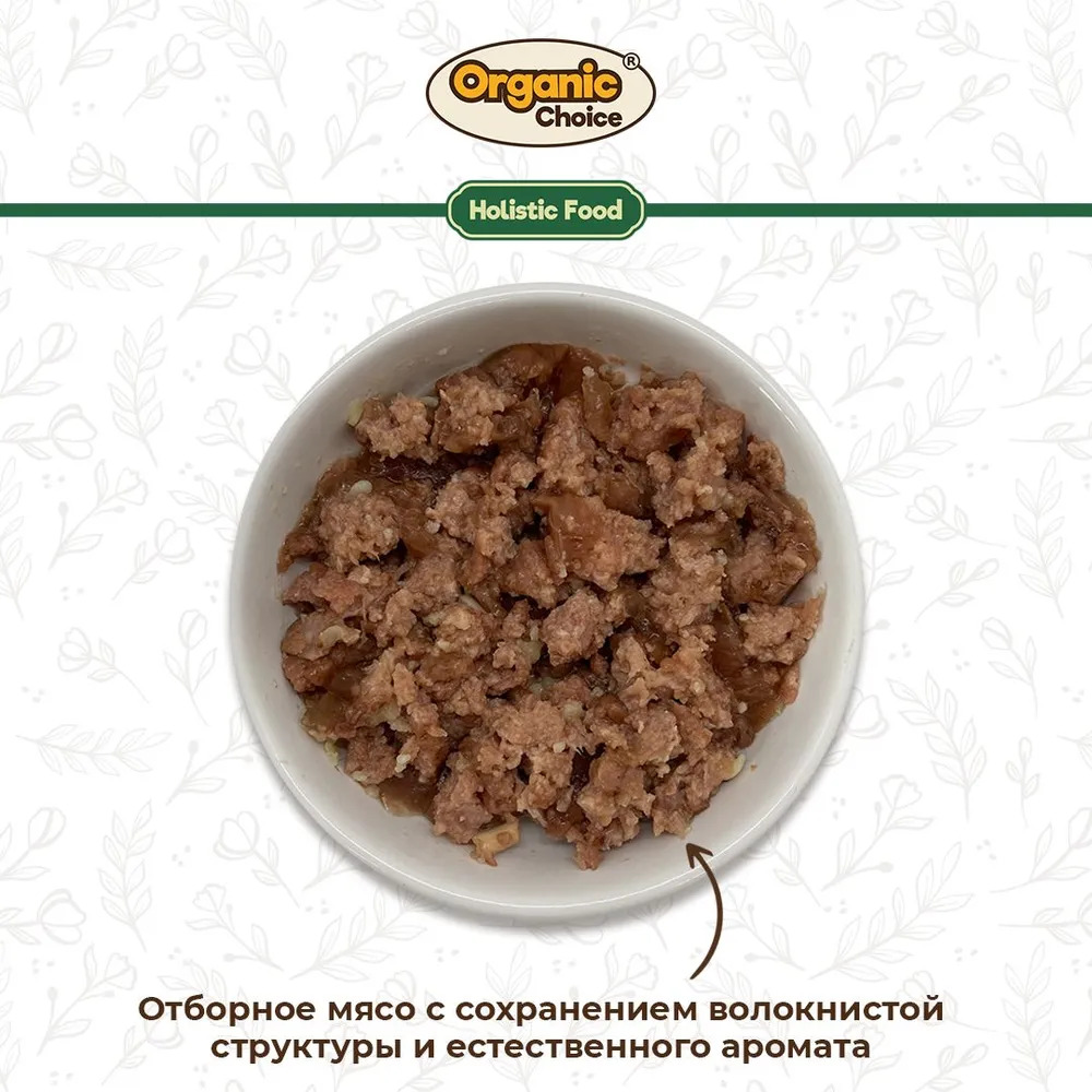 Organic Сhoice Holistic Adult ягненок конс для собак 340 г 2