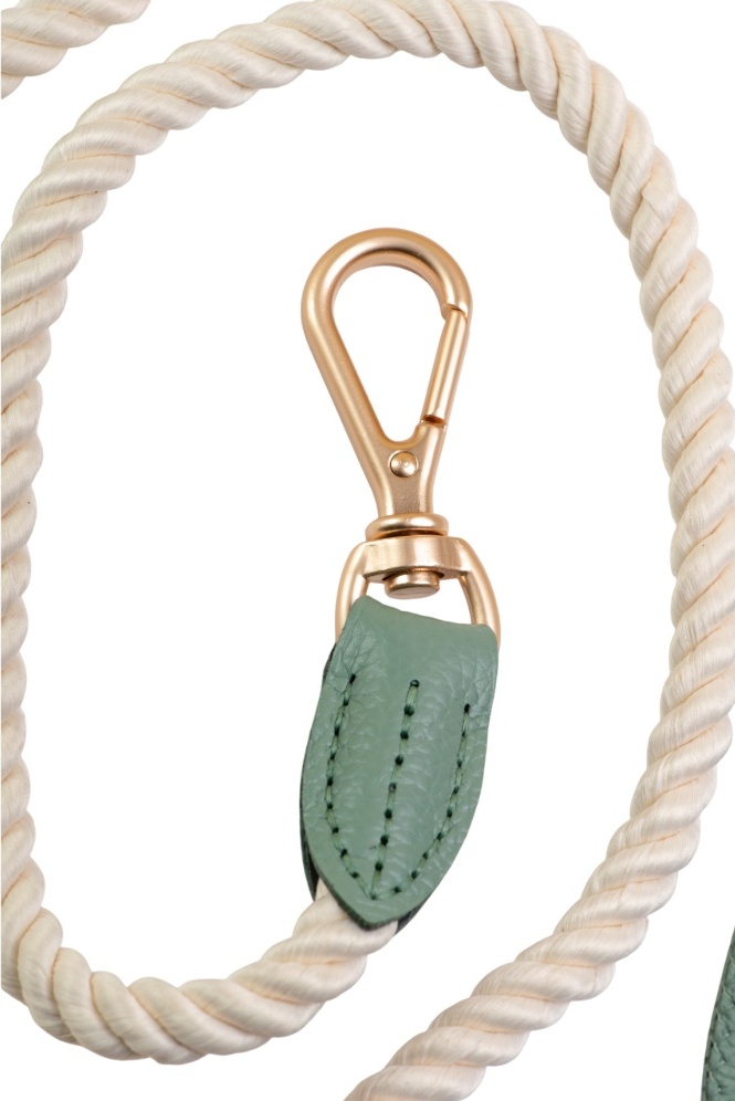 Поводок VG Рустик комбинированный зелёный для собак 1,2*140 см 2