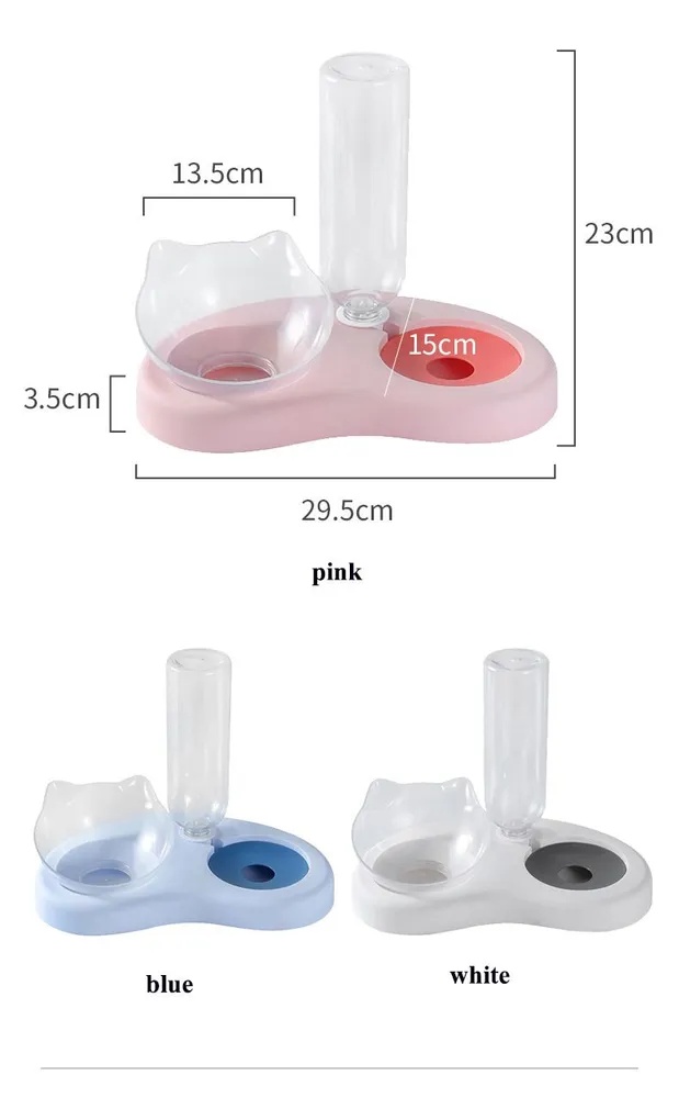 Комплект Wogy Миска с бутылкой и автопоилкой на подставке для животных 250 мл/500 мл 29.5*15.5*3.5 см 4