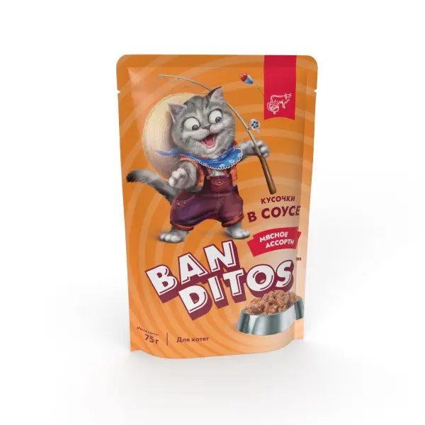 Banditos Kitten Мясное ассорти для котят 75 г