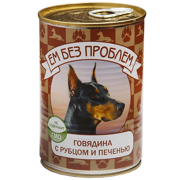 Ем без проблем Говядина/Рубец/Печень конс для собак 410 г 1