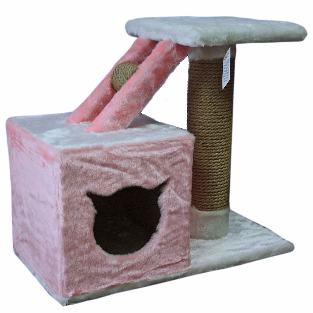 Комплекс Lucky Cat домик-когтеточка с лесенкой для кошек, 55 см 1