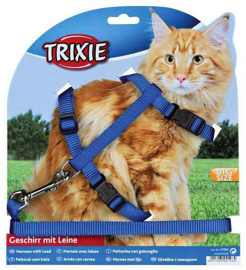 Комплект Trixie Cat Harness шлейка с поводком в ассортименте для крупных кошек XL 1