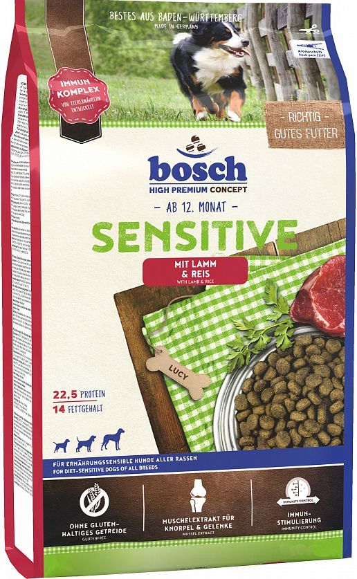 Bosch Sensitive Ягненок/Рис для собак 1