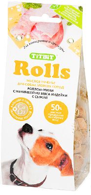 Печенье Rolls мини Индейка/сыр для собак 100 г 1