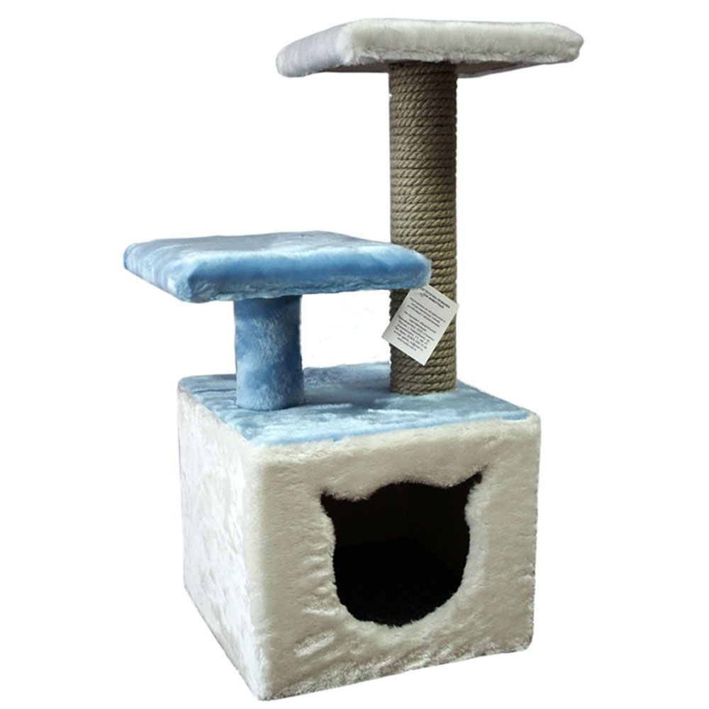 Комплекс Lucky Cat домик квадратный с двумя лежанками для кошек, 70 см 1