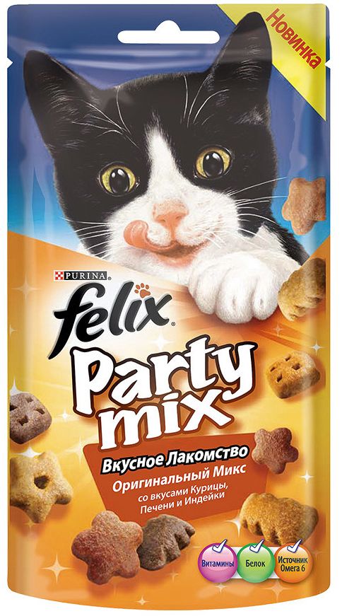 Подушечки Felix Party mix Оригинальный Микс для кошек 20 г 1