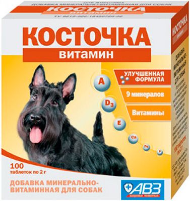 Косточка Витамин витаминно-минер добавка для собак 100 шт 1