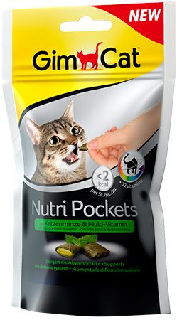Подушечки GimCat Nutri Pockets кошачья мята/мультивитамин для кошек 60 г 1
