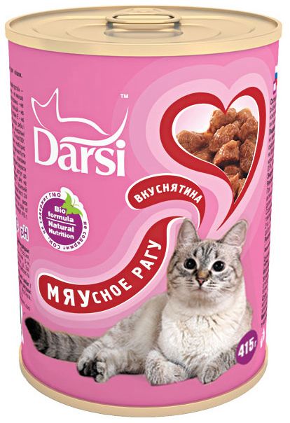 Darsi Adult Мясное рагу конс для кошек 415 г 1