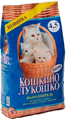 Наполнитель Кошкино Лукошко Классика впитывающий для кошек 4,5 л 1